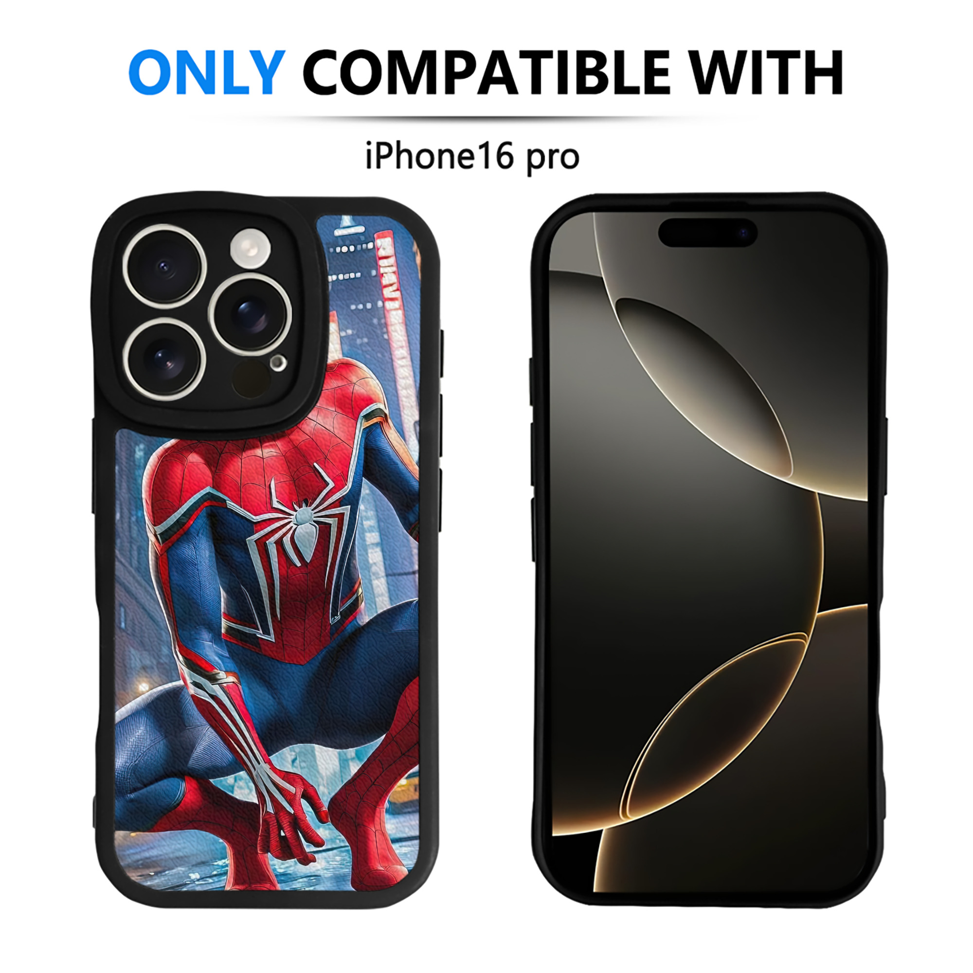 Spider Man スパイダーマン 【iPhone 16シリーズ対応】シリコンスマホケース（レザー調） 材質：シリコン